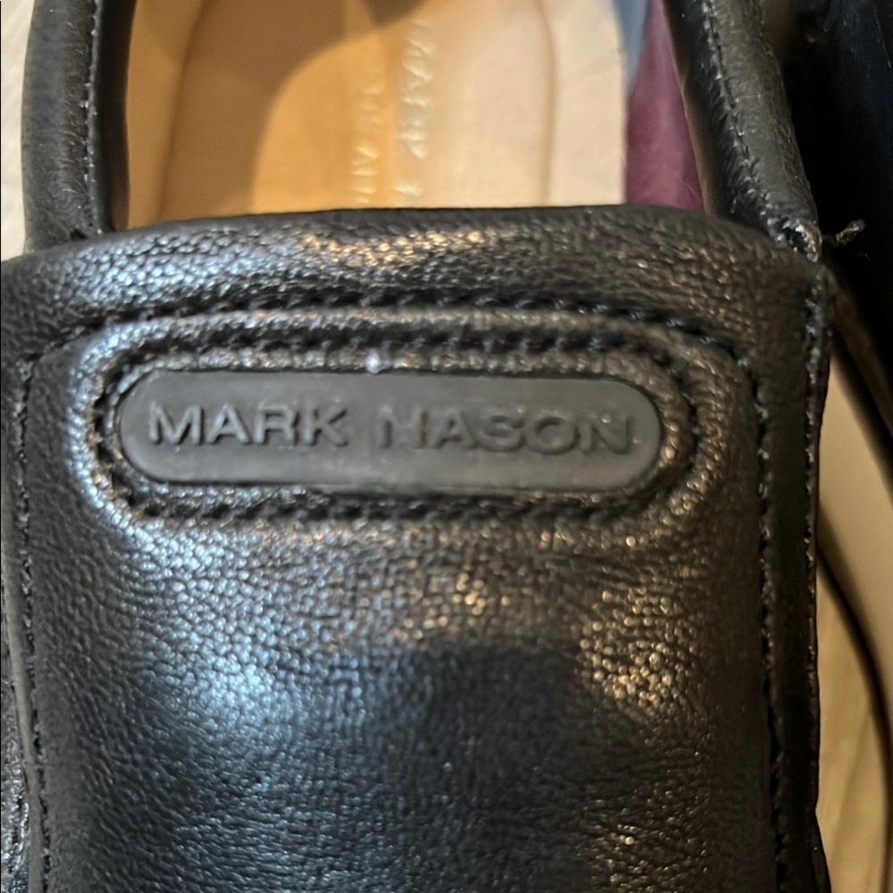 Mark Nason Black Slip-On Leather Loafers size 9 1/2 - Picture 11 of 13